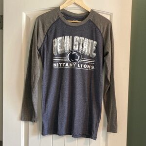Pro Edge Navy and Gray Penn State Nittany Lightweight Lions Long Sleeve Raglan